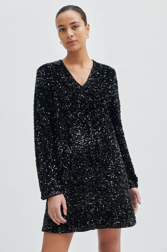 second female sequin dress Second Female Dazzling Dress Vintage Khaki