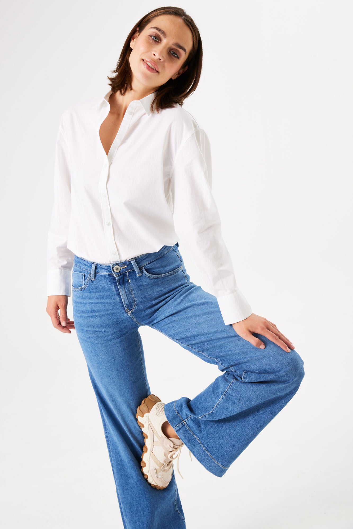 Garcia Celia Wide Leg Jeans - Medium Used blue