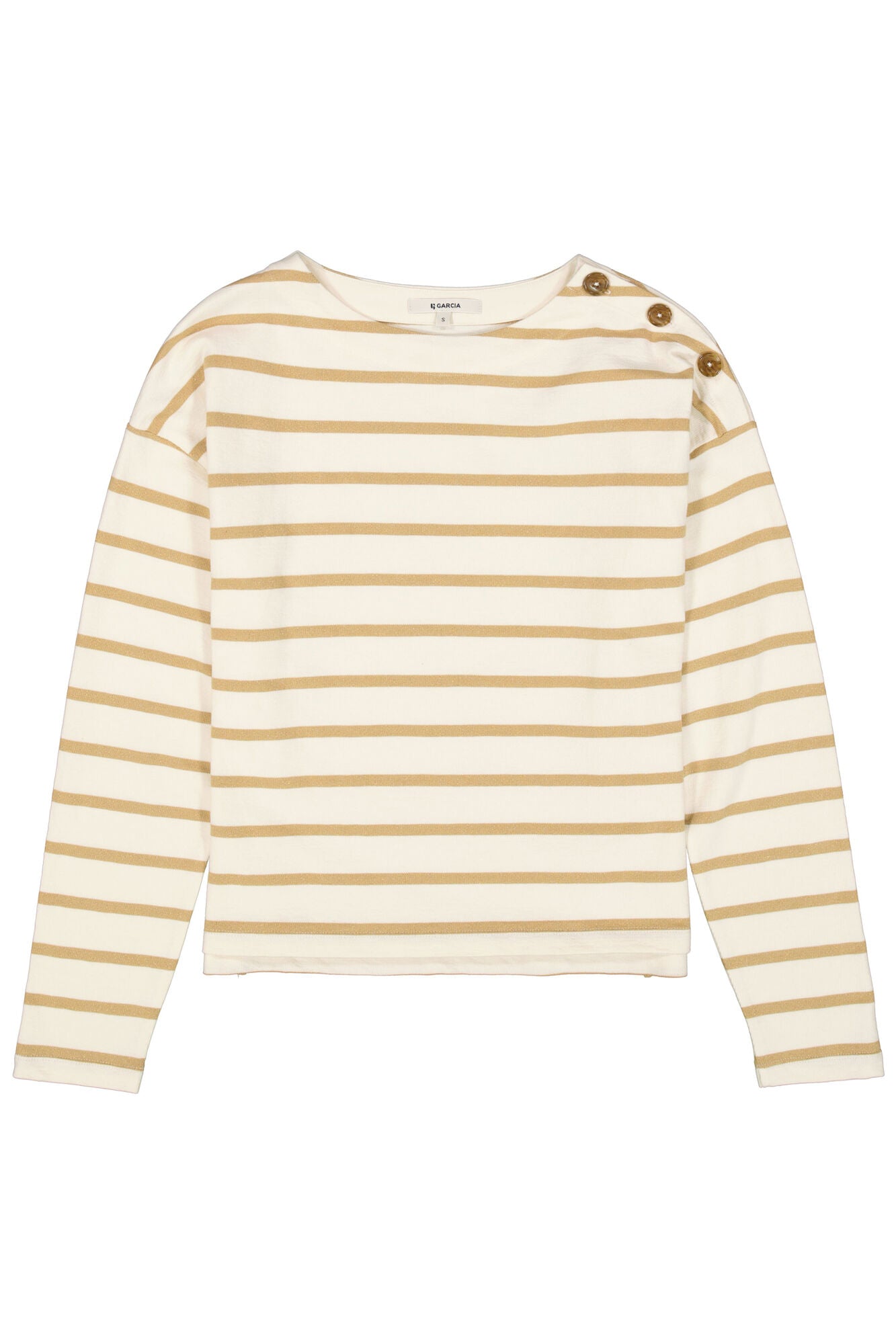 Garcia Marine Stripe Sweater Sand