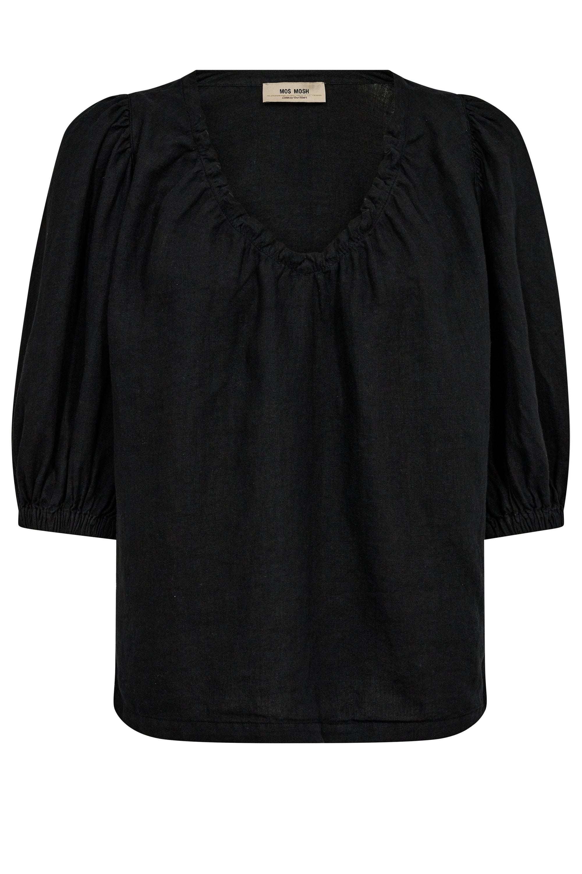 Mos Mosh Taissa Linen Blouse - Black