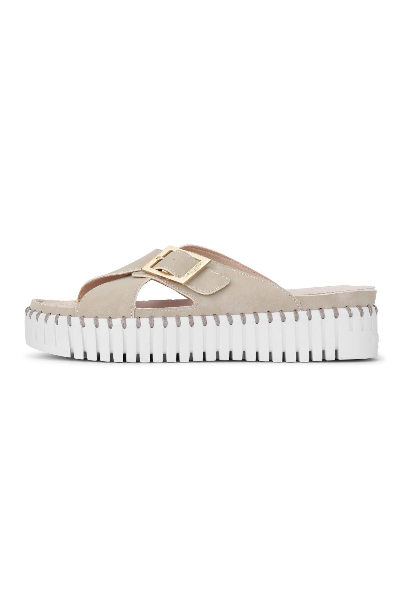 Ilse Jacobsen Platform Cross Over Sandal - Atmosphere White