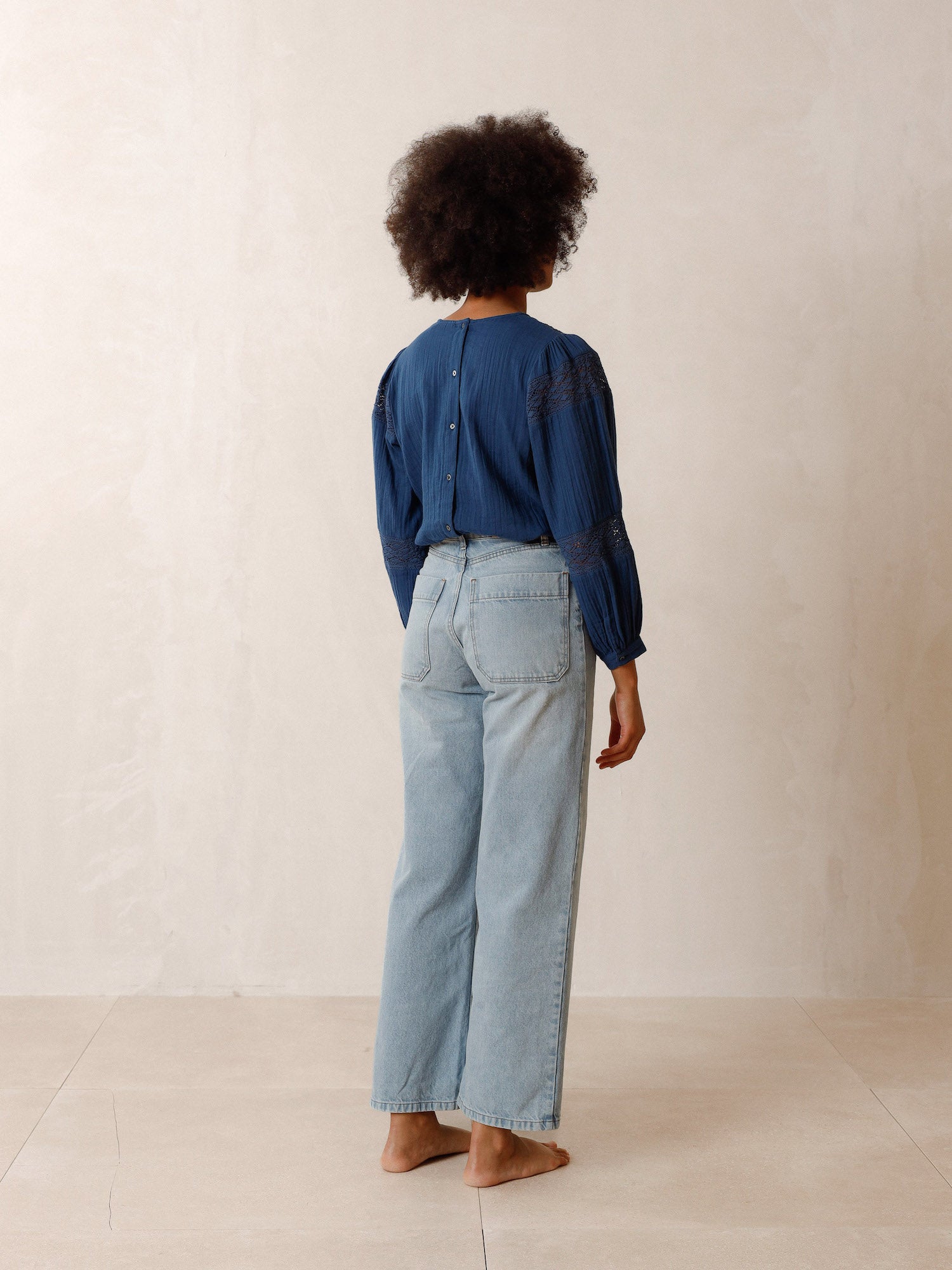 Indie & Cold Double-Gauze Blouse