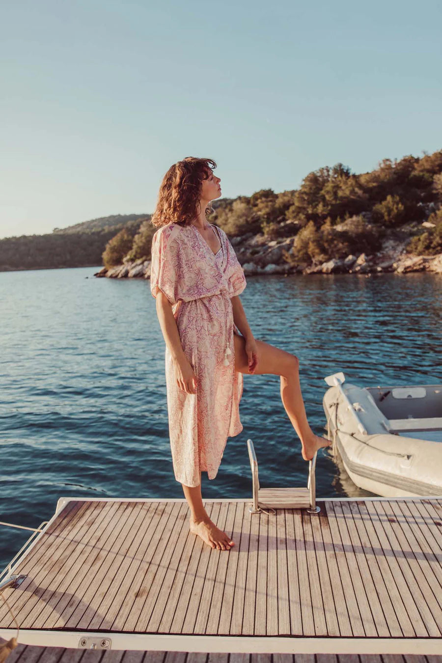 Louise Misha Kimono Chill - Pink Daisy Garden