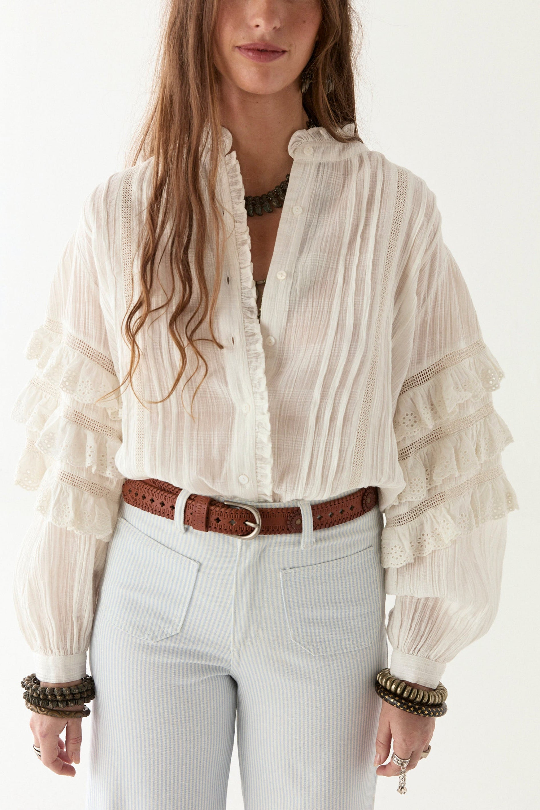 Maison Hotel Omara Blouse - Merengue Cuban Shiffli