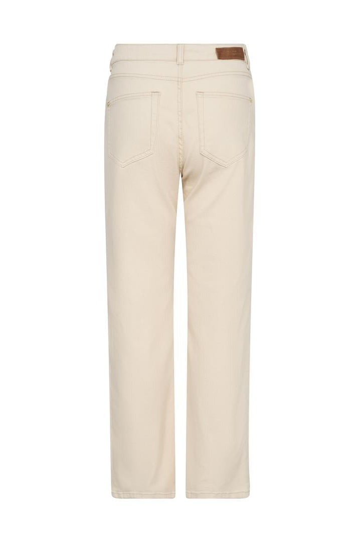 Natural colour straight leg jean with subtle double stitching.