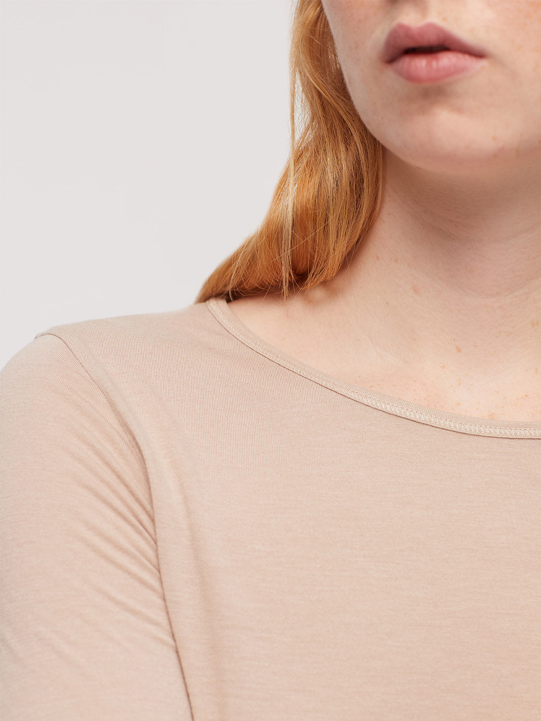 Nice Things Paloma Basic Wool T Shirt Beige