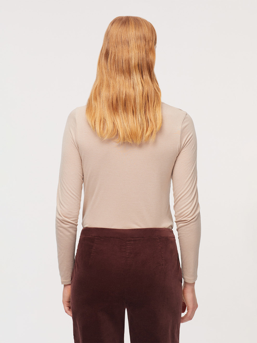 Nice Things Paloma Basic Wool T Shirt Beige