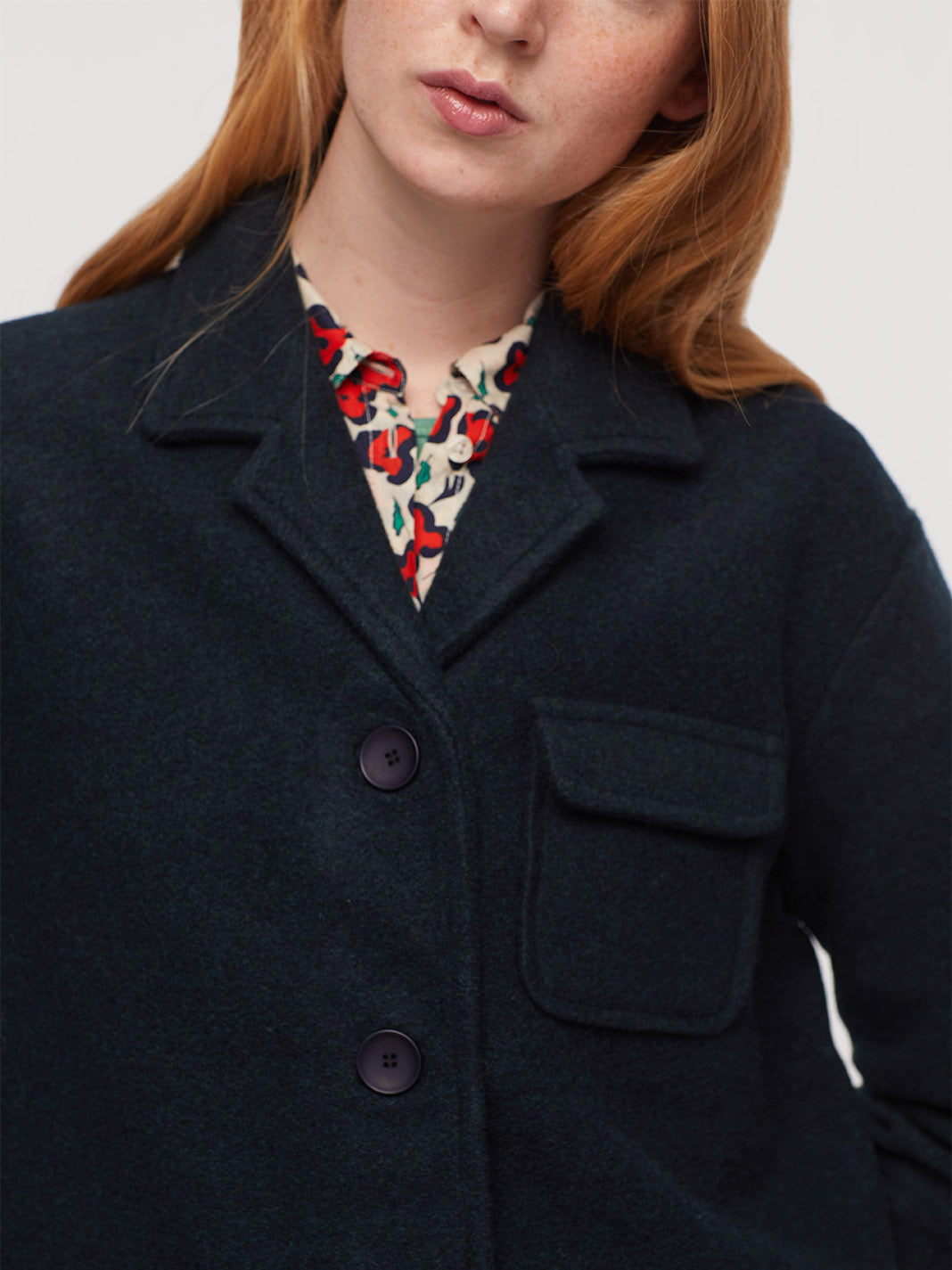 Nice Things Paloma Notch Lapel Wool Jacket Granite