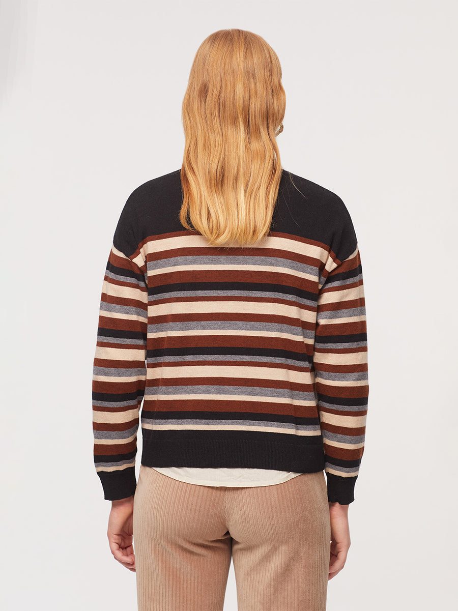 Nice Things Paloma Striped Sweater Black