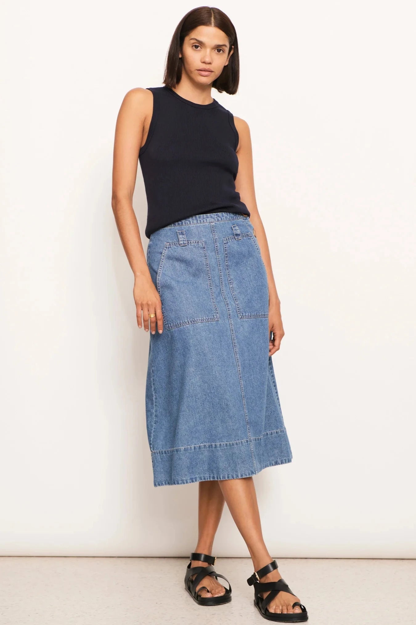 POL Raydel Denim Skirt - Light Wash