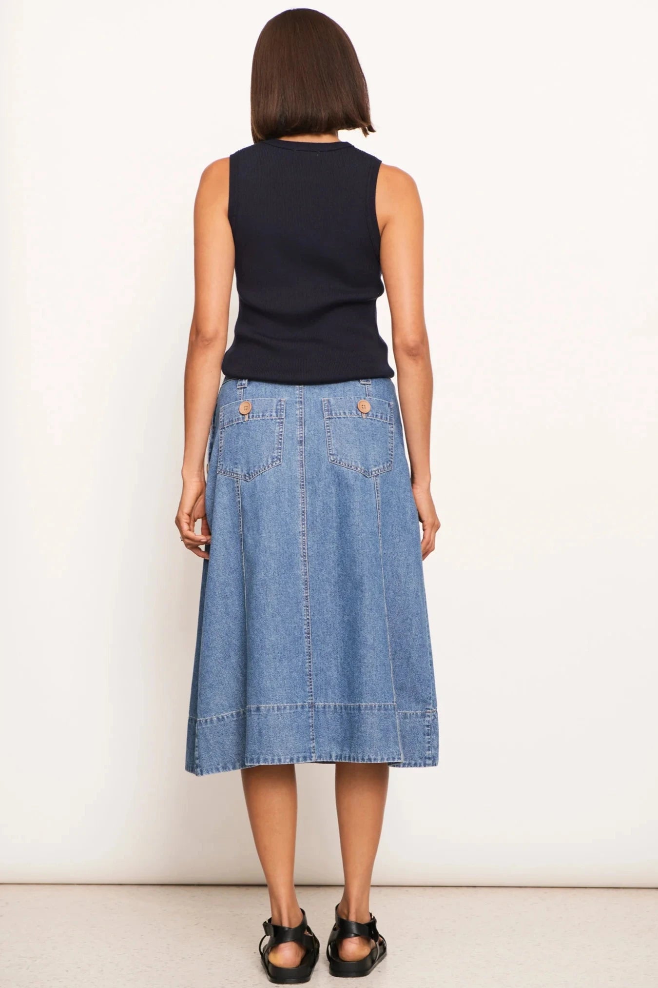 POL Raydel Denim Skirt - Light Wash