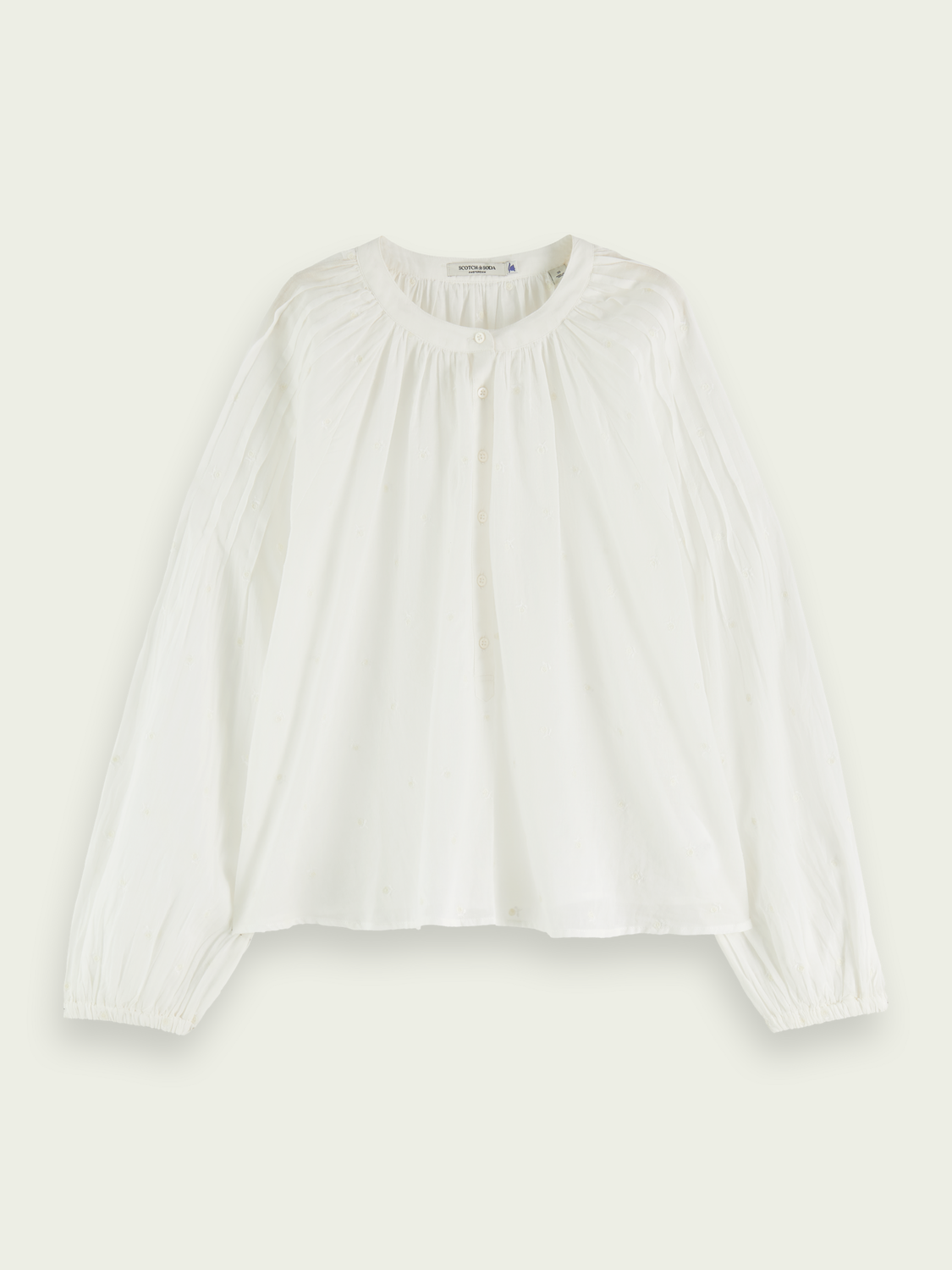 Scotch & Soda Embroidered Pintuck Blouse