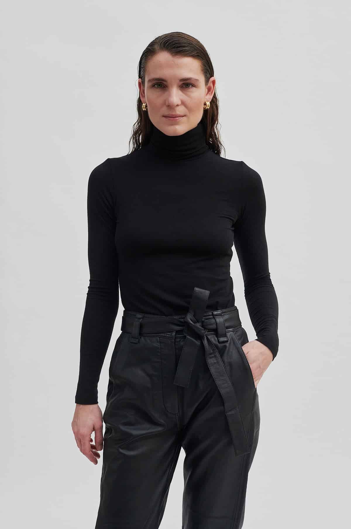 Second Female Matima T-Neck Tee - Black