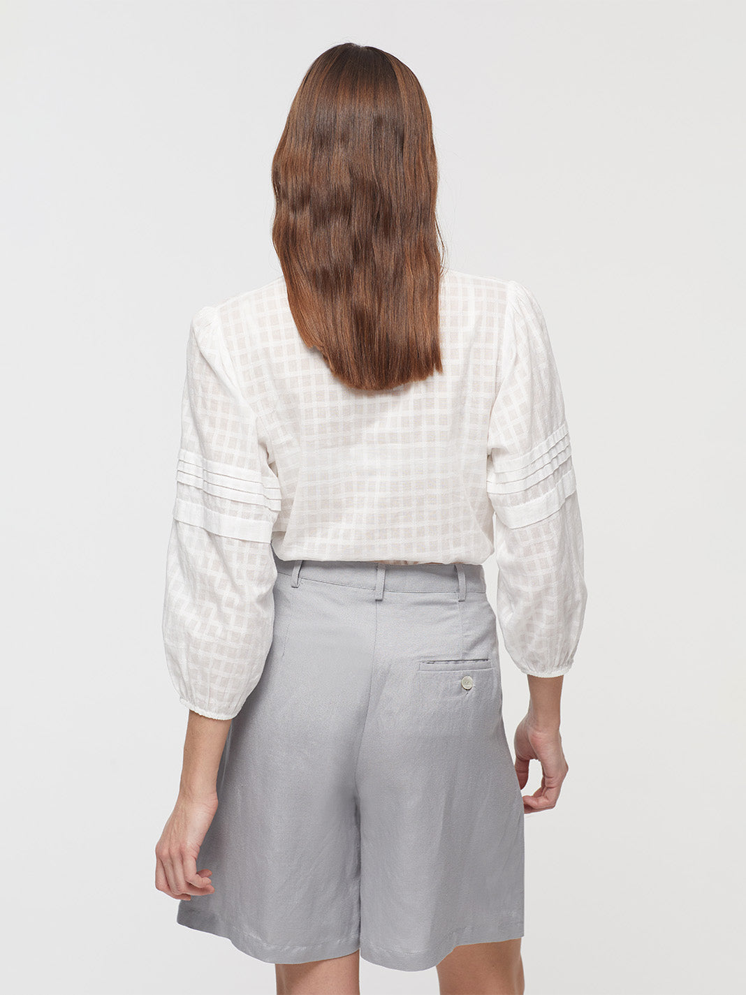 Nice Things Linen Short Light Grey