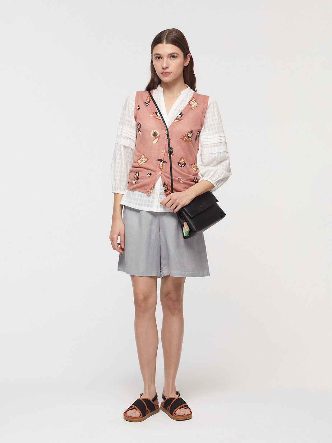 Nice Things Linen Short Light Grey