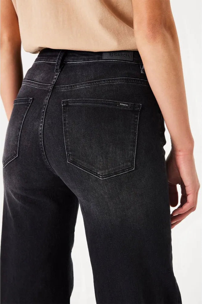 Garcia Celia Wide Leg Jeans - Dark Used Charcoal