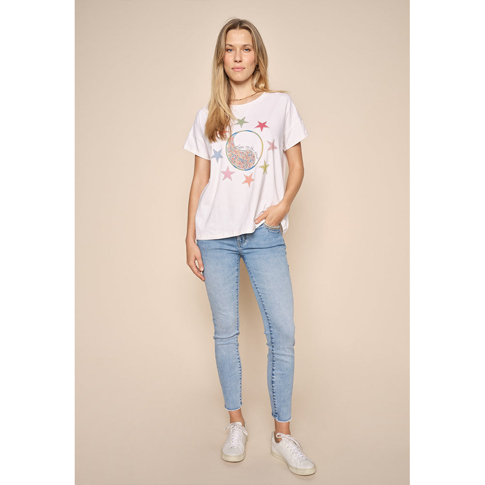 Mos Mosh Rue O-SS Embroidery t shirt