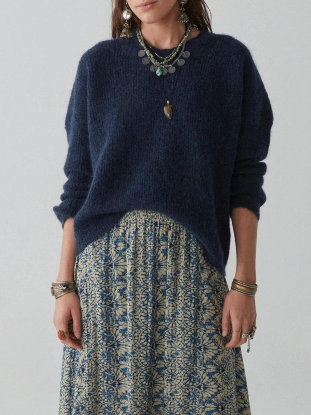 Maison Hotel Philippo Sweater - Alpaca Blueburry