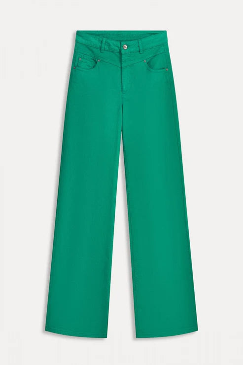 POM Amsterdam Wide Leg Jeans - Jade Green