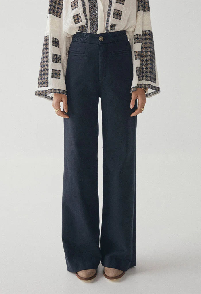 Maison Hotel Ross pant - Disco blue