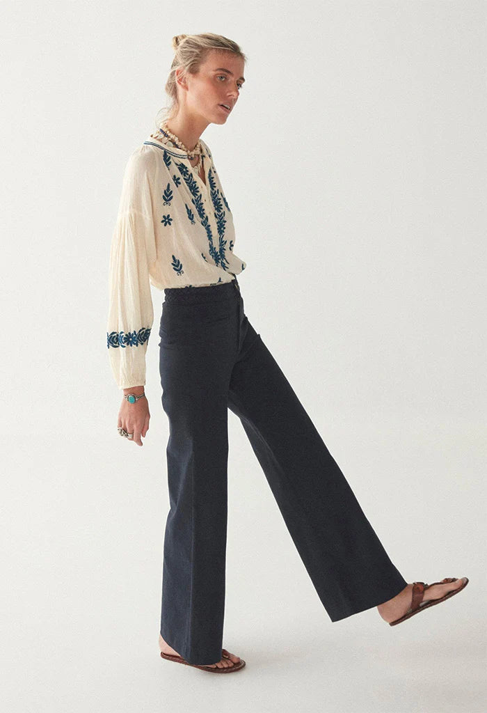 Maison Hotel Ross pant - Disco blue
