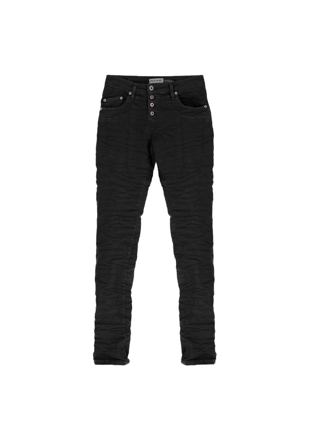 Please Black Button Fly Jeans