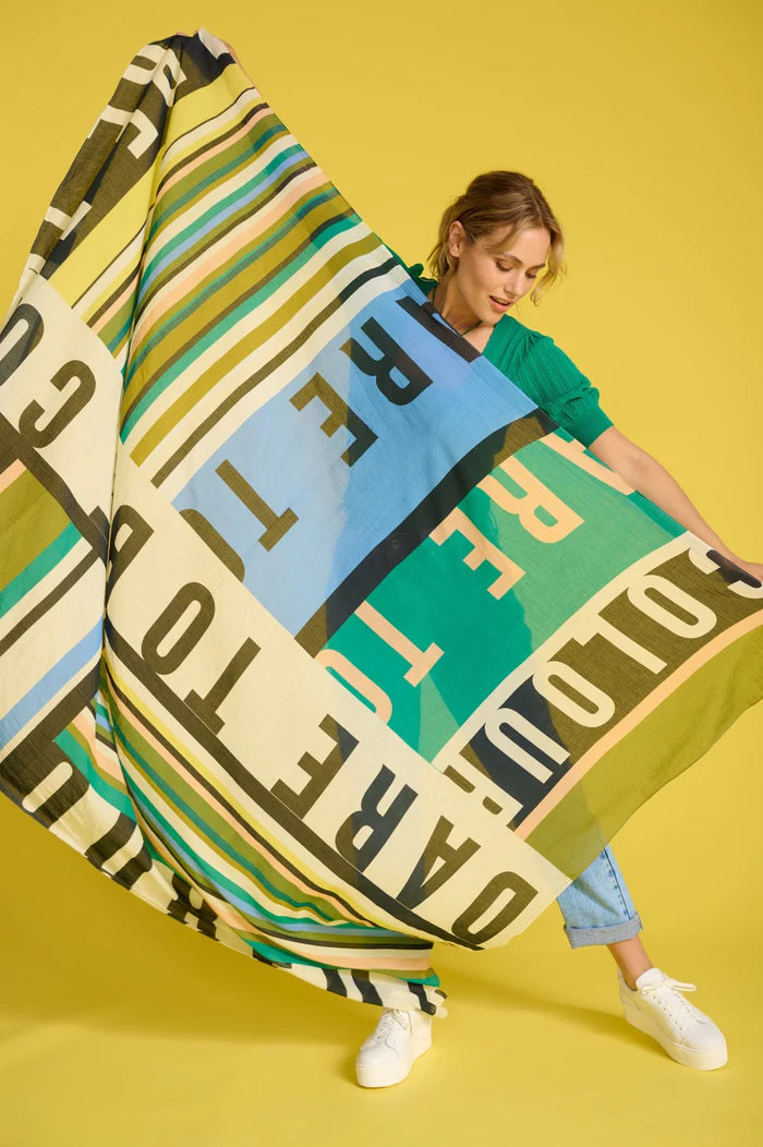 Pom Amsterdam Dare to be Olive Shawl