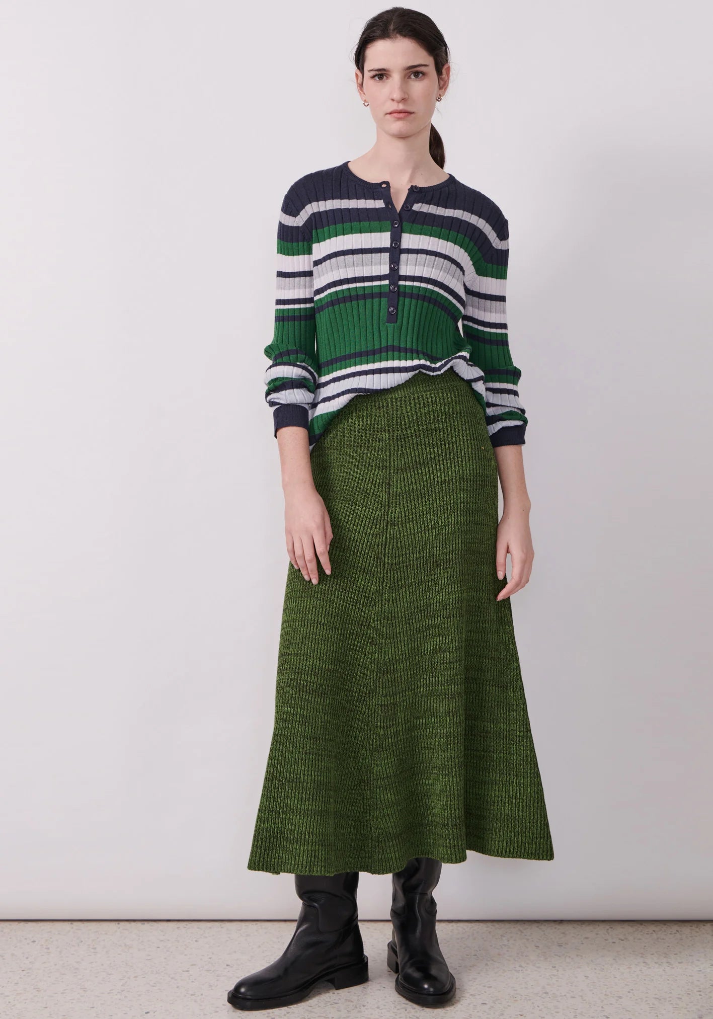 POL Dehry Striped Knit Tee