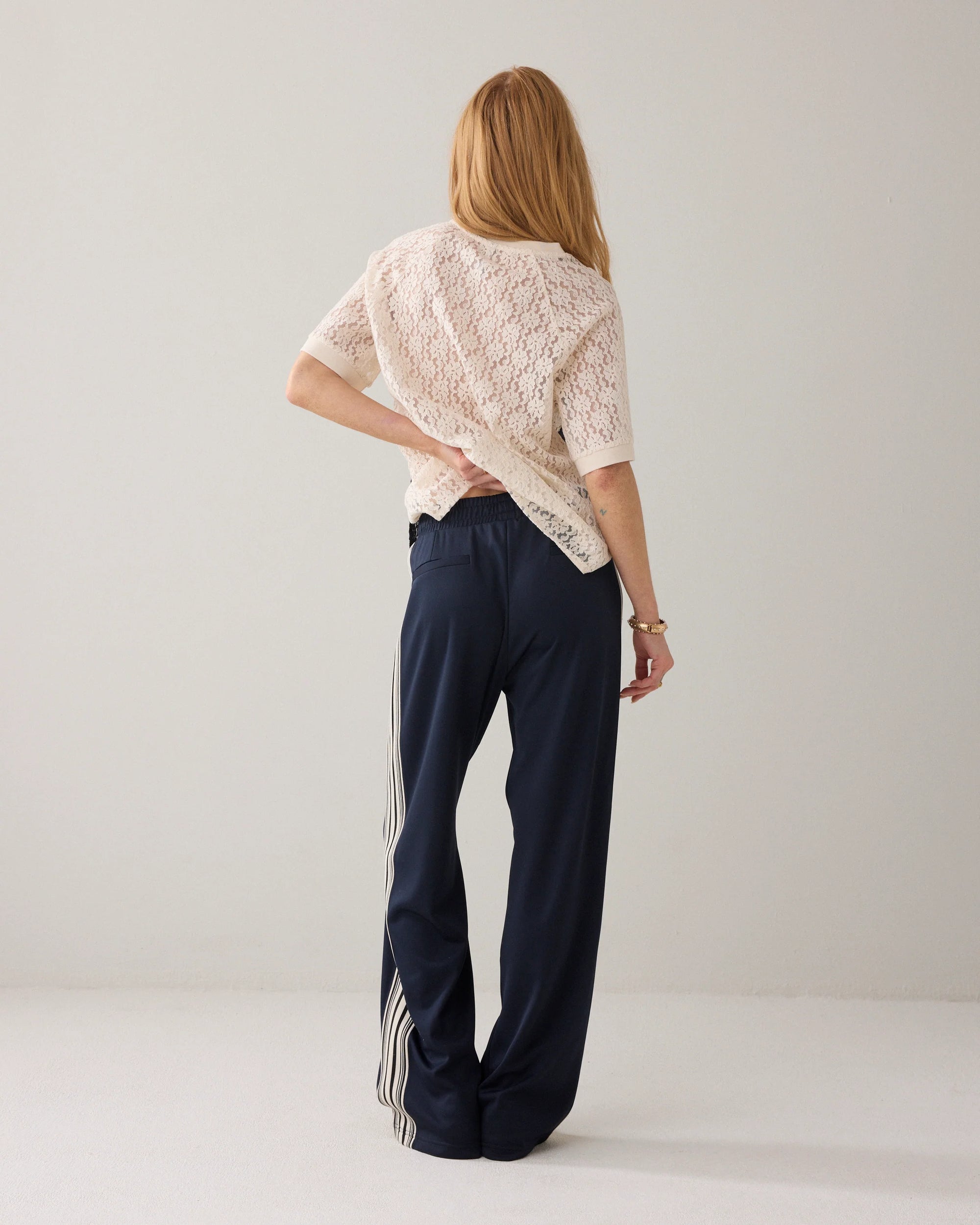 Summum Sporty Track Pant with Pintuck - Navy