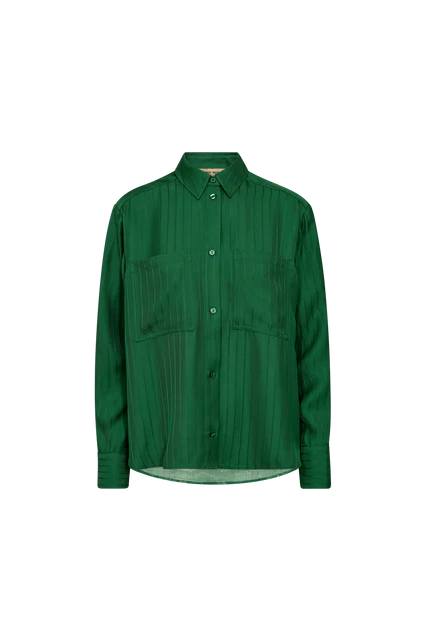 Green shirt on a white background