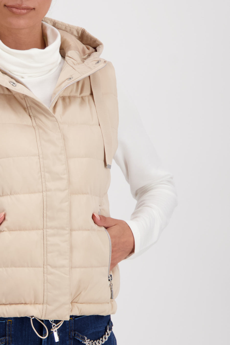 Monari Quilted Knit Tape Vest (Gilet)