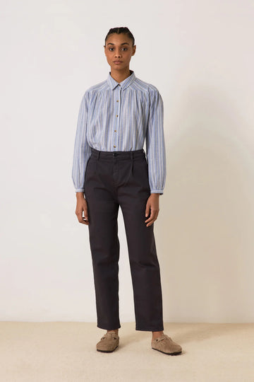 Leon & Harper Cloclo St Blue Stripe Shirt