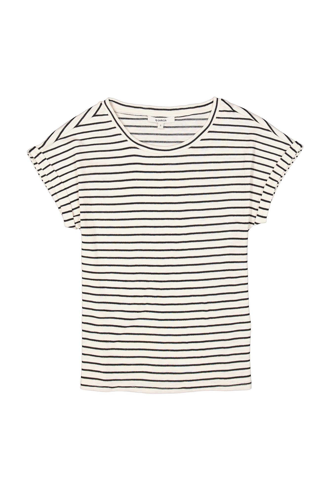 Striped t-shirt on a white background