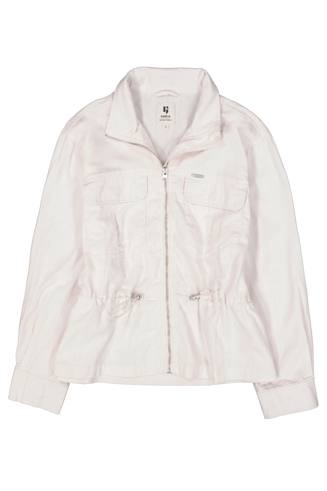 White long sleeve jacket on a white background