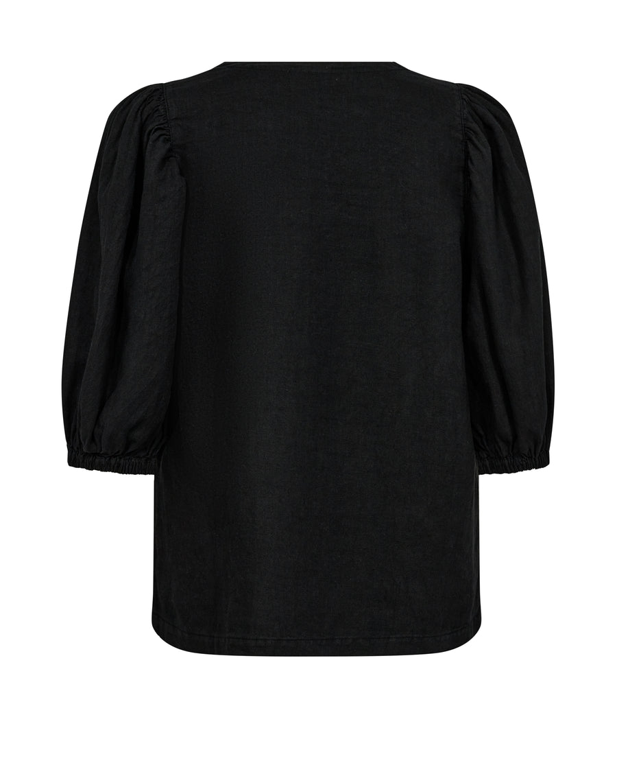 Mos Mosh Taissa Linen Blouse - Black