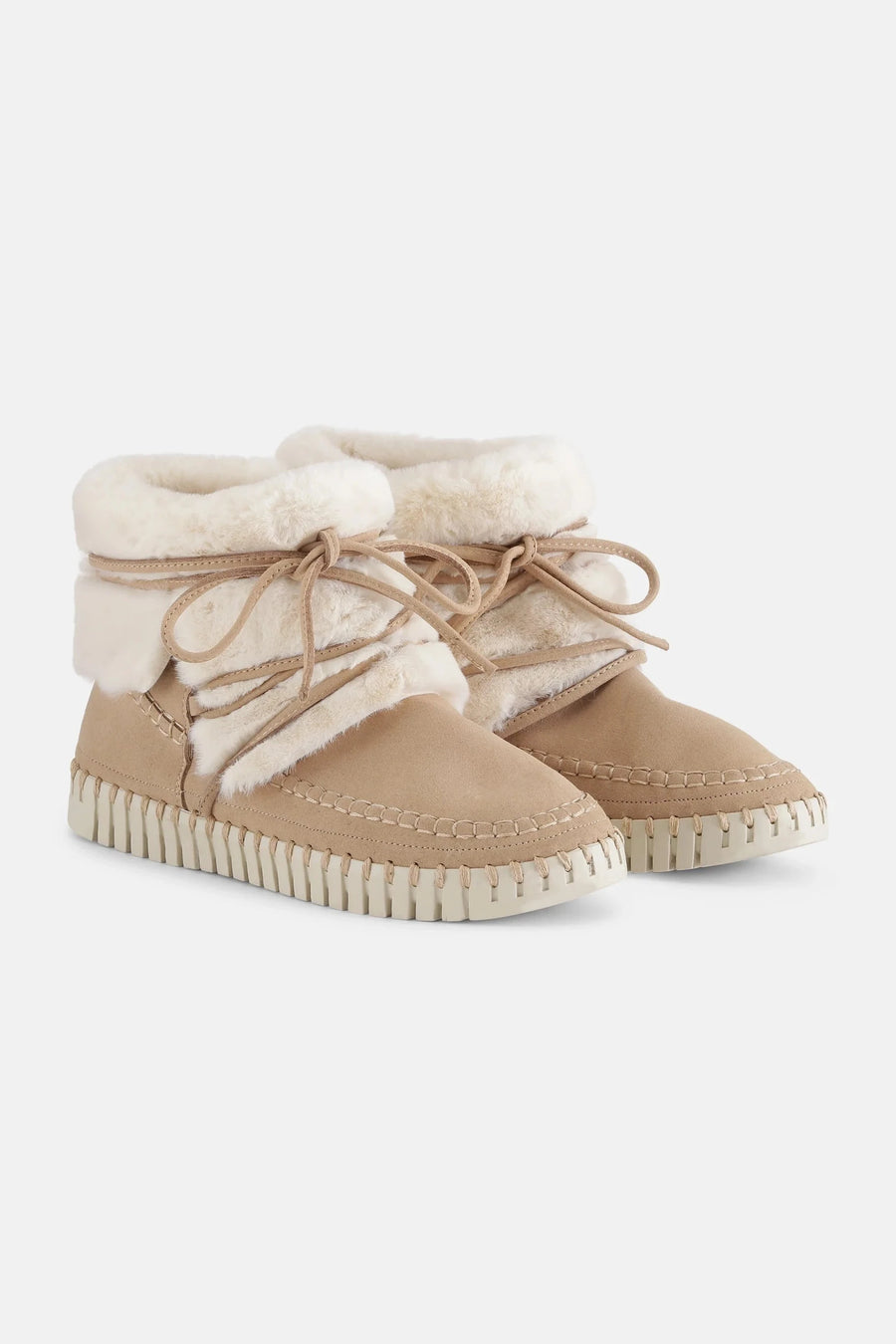 Ilse Jacobsen Tulip Faux Fur Boots Latte