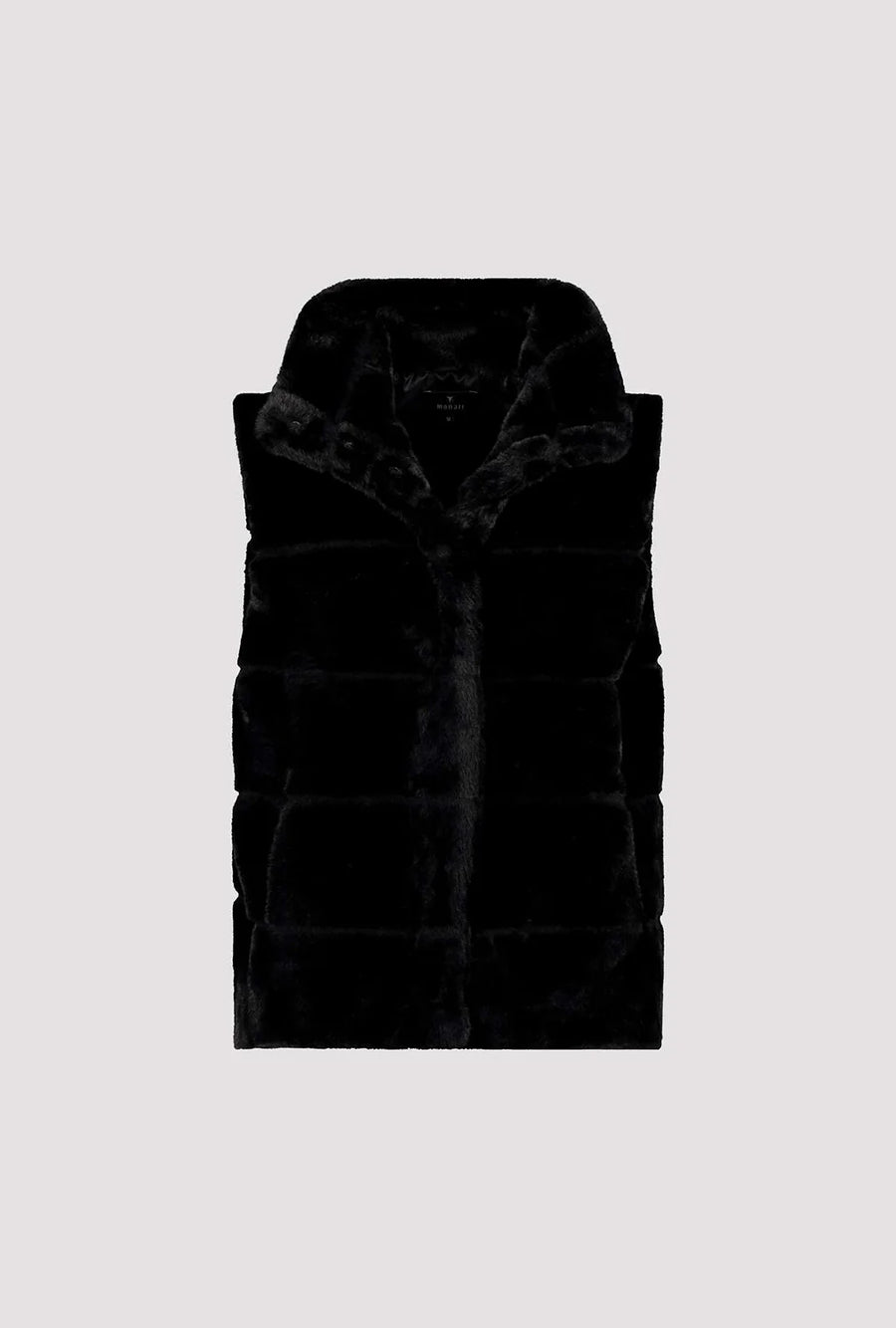 Monari Faux Fur Vest Black