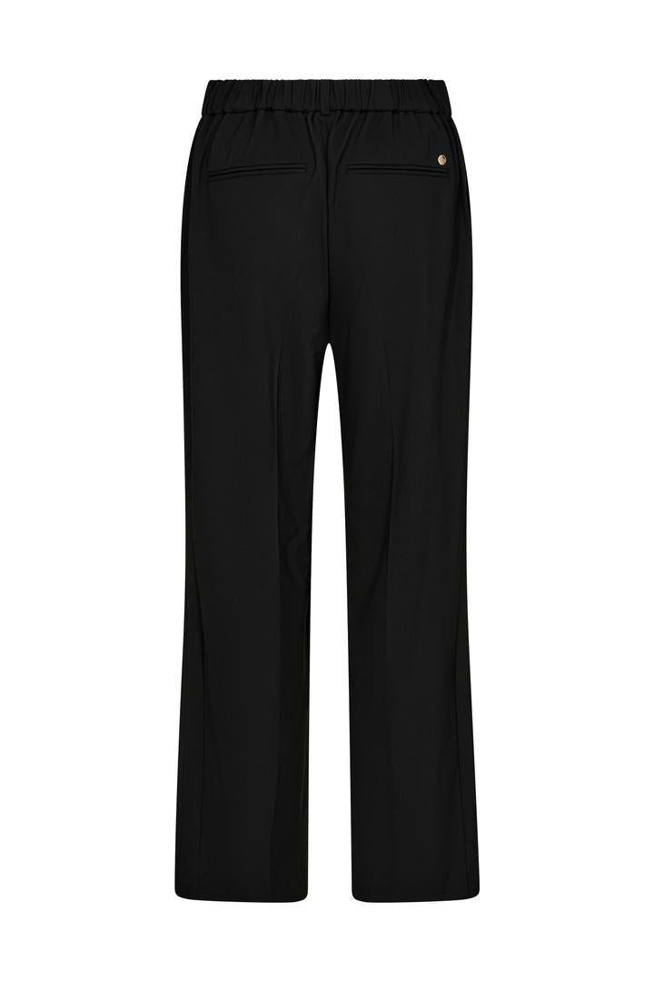 Straight Leg med to high rise black suit pant. 