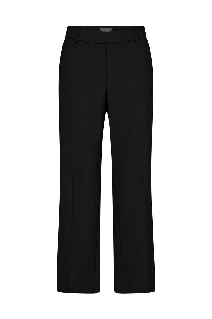 Straight Leg med to high rise black suit pant. 