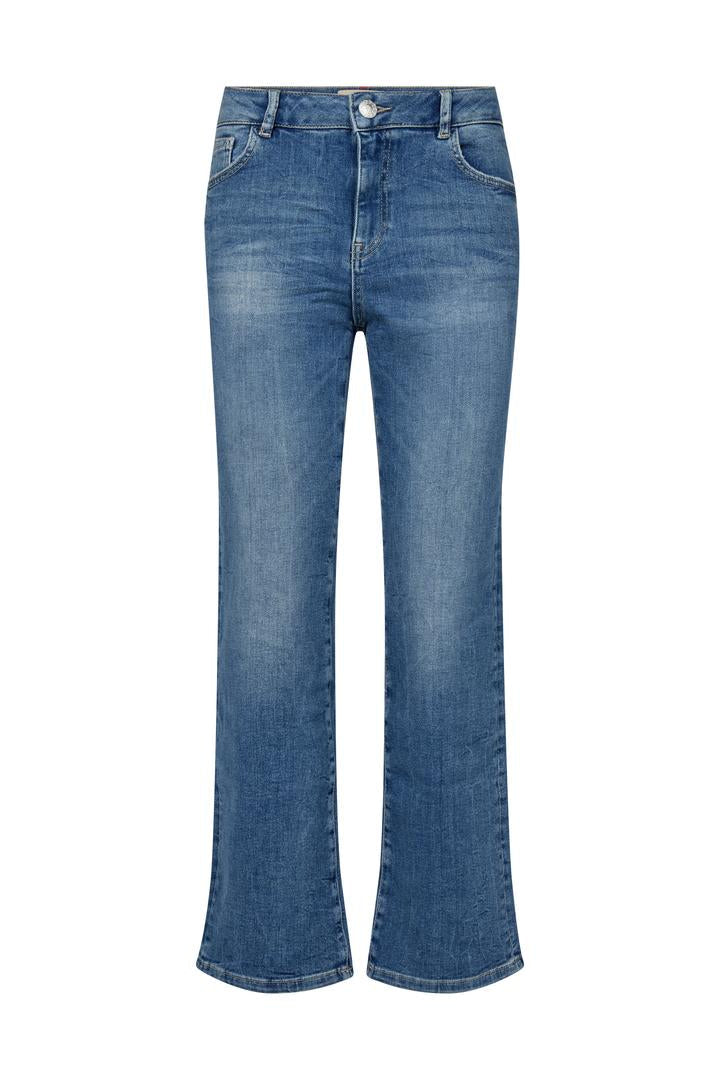 Blue jeans on a white background