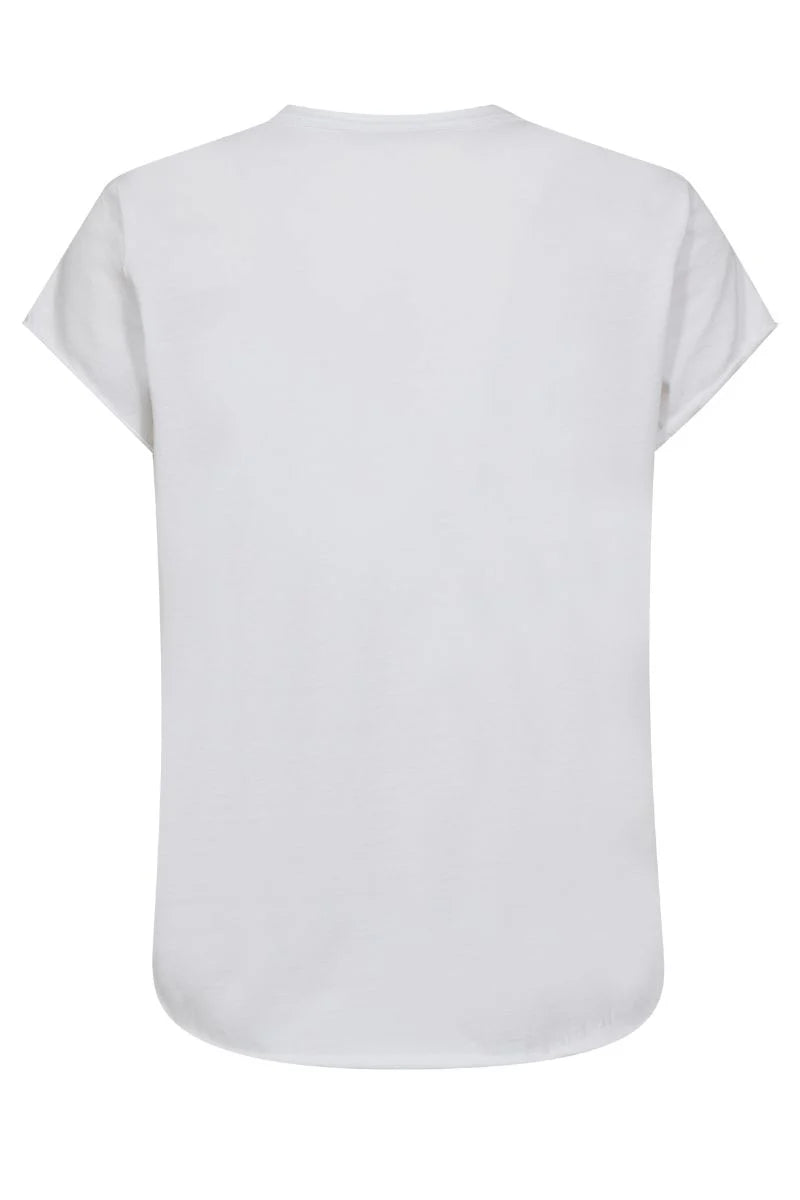 White back of t-shirt on a white background