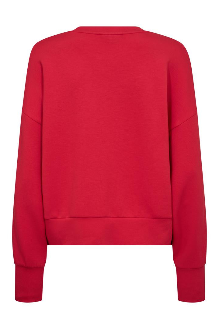 Red sweatshirt on a white background