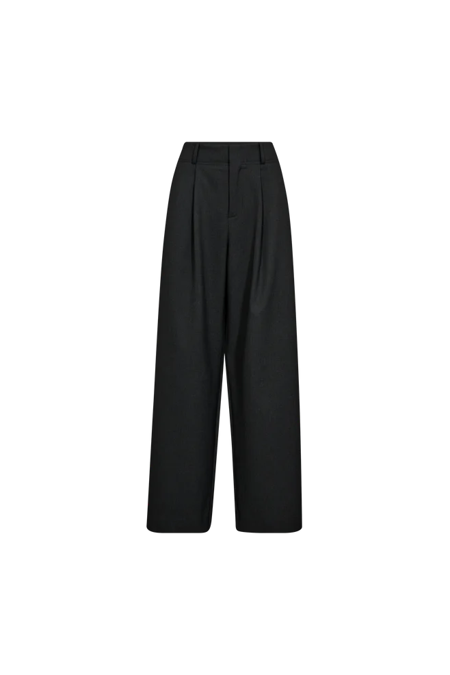 Dark Grey wide-leg pants on a white background