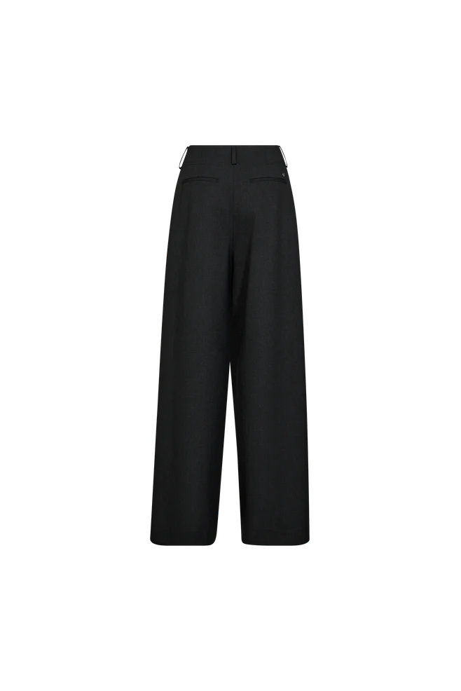 Dark Grey wide-leg pants on a white background
