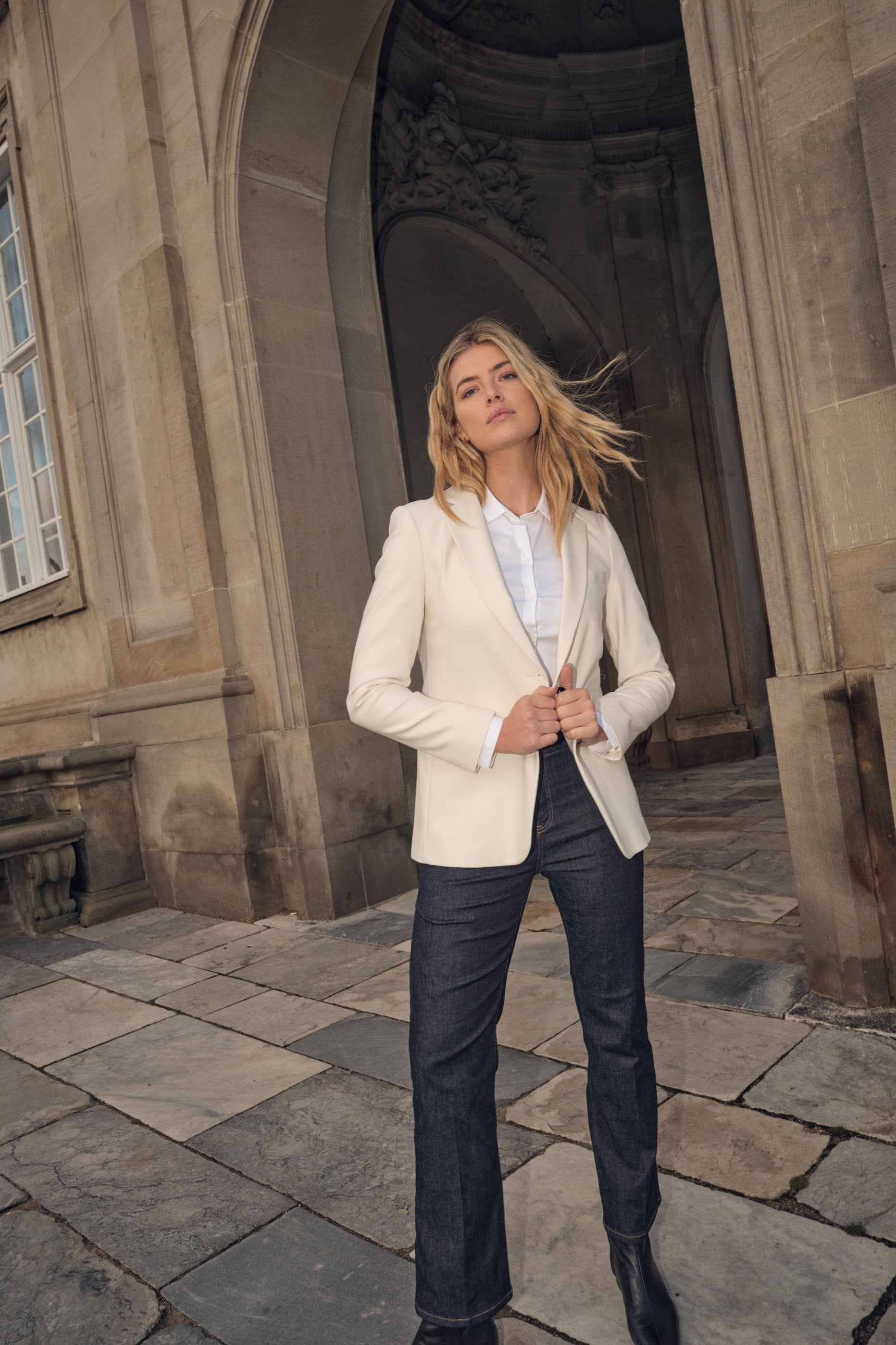 Cream blazer from Mos Mosh 
