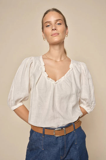 Mos Mosh Taissa Linen Blouse - White