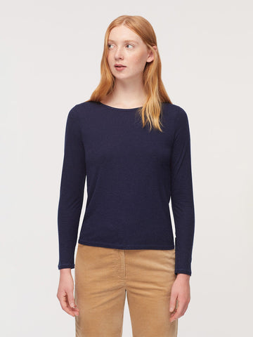 Nice Things Paloma Basic Wool T Shirt Navy