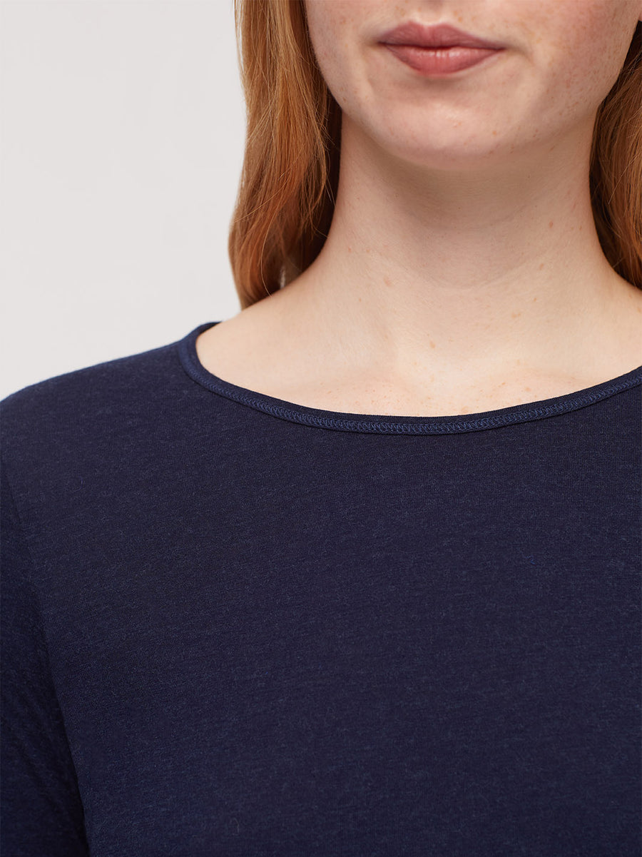 Nice Things Paloma Basic Wool T Shirt Navy