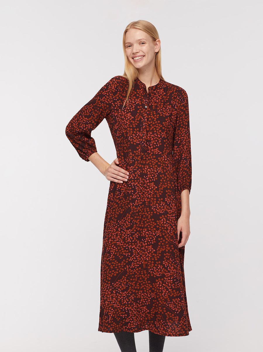 Nice Things Paloma Midi Dress - Tree Seed Print