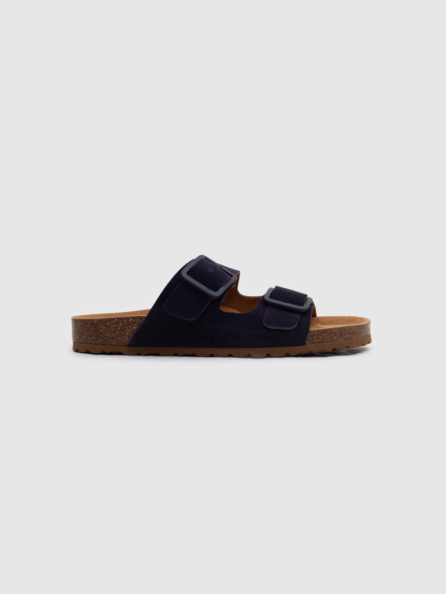 Nice Things Buckled Organic Sandals Navy